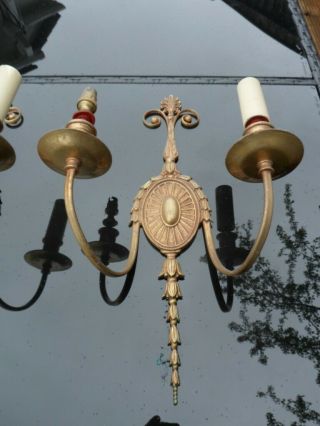 3 Adam style antique wall sconces 2