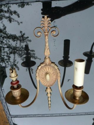 3 Adam style antique wall sconces 4