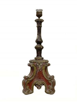 Gorgeous Spanish Colonial 18th Century Candle Holder Turned Into A Table Lamp