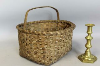 A Wonderful 19th C Splint Basket In Great Old Surface Patina Great Early Form