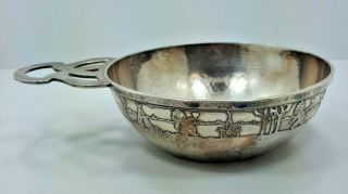 Antique Mf & Co.  " Marshall Field " Colonial Sterling Silver Porringer