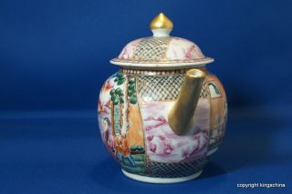 1750 Rare Chinese TEAPOT QIANLONG QING export mandarin FIGURES vase plate imari 2