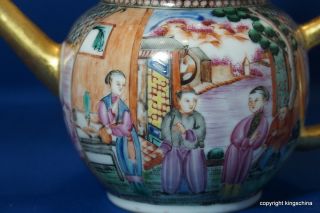 1750 Rare Chinese TEAPOT QIANLONG QING export mandarin FIGURES vase plate imari 4