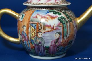 1750 Rare Chinese TEAPOT QIANLONG QING export mandarin FIGURES vase plate imari 6