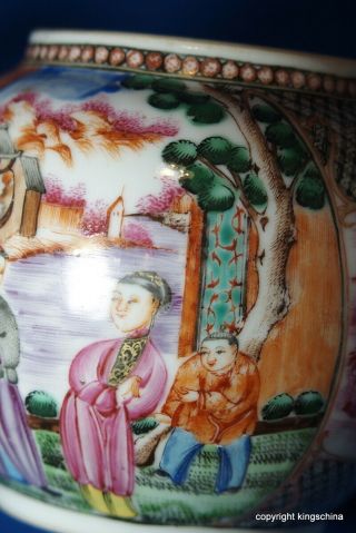 1750 Rare Chinese TEAPOT QIANLONG QING export mandarin FIGURES vase plate imari 8