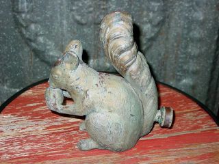 Vintage Antique Metal Figural Squirrel Lawn Water Hose Sprinkler Rare Estate