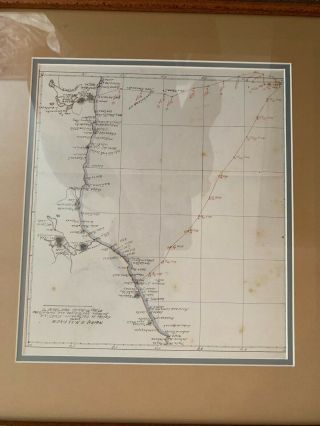 1860: MANUSCRIPT MAP OF HMS VIXEN CHILE / PERU 3