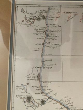 1860: MANUSCRIPT MAP OF HMS VIXEN CHILE / PERU 5