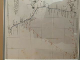 1860: MANUSCRIPT MAP OF HMS VIXEN CHILE / PERU 6