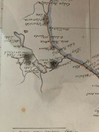 1860: MANUSCRIPT MAP OF HMS VIXEN CHILE / PERU 7