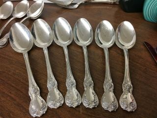 6 Towle Old Master Sterling Silver 6 - 5/8 " Dessert/ Oval Soup Spoons No Monogram