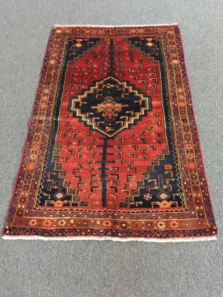On Semi Antique Hand Knotted Persian - Rug Geometric Carpet 3’4”x5’4” 3392