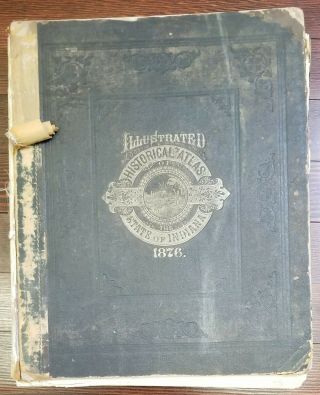 1876 Atlas Of The State Of Indiana Dozens Of Maps