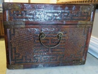 MAITLAND SMITH? Trunk Chest Chinoiserie Asian Hand Made 6