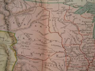 1848 Hall Map Stovepipe Texas United States Oregon Nebraska Iowa Wisconsin Terr 10