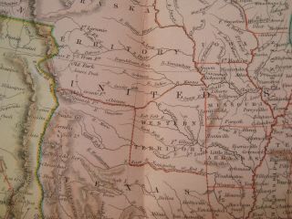 1848 Hall Map Stovepipe Texas United States Oregon Nebraska Iowa Wisconsin Terr 11