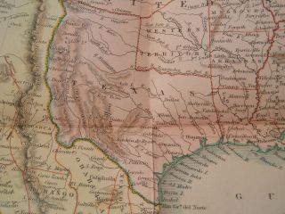 1848 Hall Map Stovepipe Texas United States Oregon Nebraska Iowa Wisconsin Terr 7