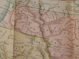 1848 Hall Map Stovepipe Texas United States Oregon Nebraska Iowa Wisconsin Terr 9