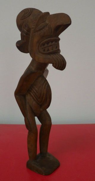 FINE SMALL VINTAGE SOUTH PACIFIC POLYNESIAN WOOD EASTER ISLAND MOAI KAVA FIGURE 3