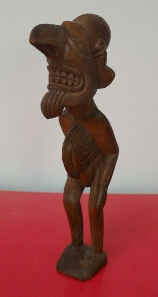 FINE SMALL VINTAGE SOUTH PACIFIC POLYNESIAN WOOD EASTER ISLAND MOAI KAVA FIGURE 4