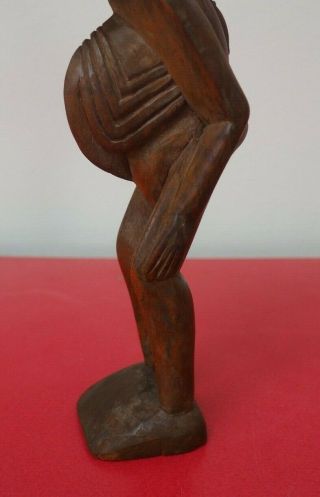 FINE SMALL VINTAGE SOUTH PACIFIC POLYNESIAN WOOD EASTER ISLAND MOAI KAVA FIGURE 6