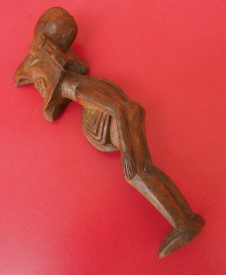 FINE SMALL VINTAGE SOUTH PACIFIC POLYNESIAN WOOD EASTER ISLAND MOAI KAVA FIGURE 8