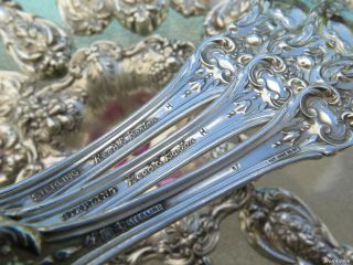OLD STERLING SILVER REED BARTON FRANCIS 1 FLATWARE SET FORKS SPOONS SERVERS DISH 10