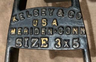 Antique Kelsey 3x5 Excelsior Table Top Cast Iron Printing Press 8