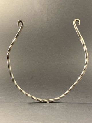 Museum Quality Viking Norse Silver Neck Torque Torc Necklace Circa 1500 - 1200 Bce