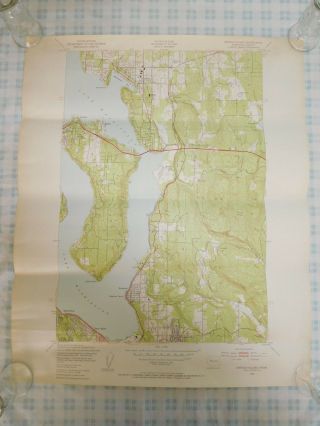 Vintage Usgs Map Mercer Island Washington 1950 Topographic Us Army Bellevue