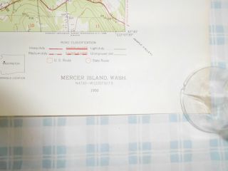 Vintage USGS Map Mercer Island Washington 1950 Topographic US Army Bellevue 2