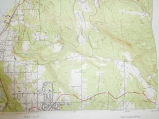Vintage USGS Map Mercer Island Washington 1950 Topographic US Army Bellevue 9