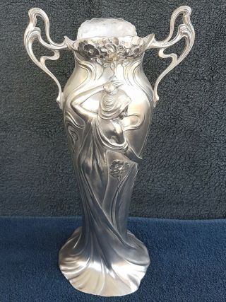 WMF Art Nouveau Silver Plated Flower Vase 6