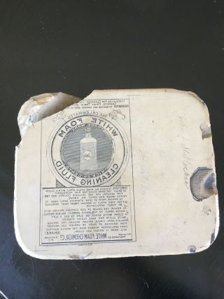 Antique Lithograph Printing Press Stone “white Foam Cleaning Fluid”
