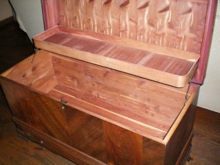 ROOS Cedar Hope Chest with drawer. ,  on rollerball casters. 6