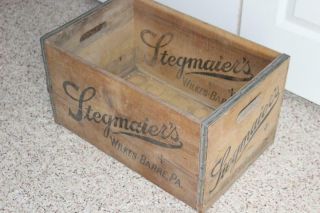 STEGMAIER Beer Wood Crate Wooden Box Bottles Old Ale Brew Case Wilkes - Barre Pa 6