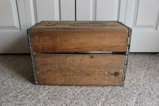 STEGMAIER Beer Wood Crate Wooden Box Bottles Old Ale Brew Case Wilkes - Barre Pa 8