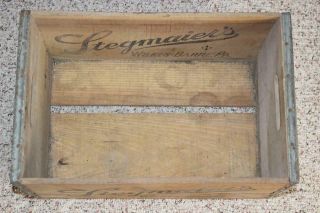 STEGMAIER Beer Wood Crate Wooden Box Bottles Old Ale Brew Case Wilkes - Barre Pa 9