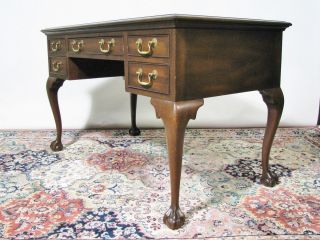 Elegant Kittinger Furniture " Old Dominion " Chippendale Desk; Ball & Claw Feet