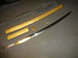 K85 Japanese sword wakizashi shirosaya mountings 