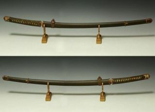 Japanese Antique koshirae GUNTO katana sword first tsuba samurai yoroi kabuto WW 10