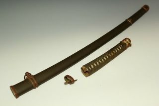 Japanese Antique koshirae GUNTO katana sword first tsuba samurai yoroi kabuto WW 11