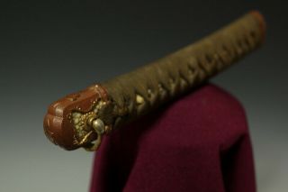 Japanese Antique koshirae GUNTO katana sword first tsuba samurai yoroi kabuto WW 5