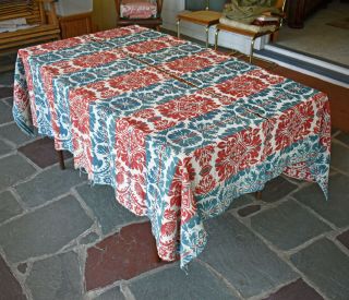 Vintage Antique George Schoch Thompson Seneca County Ohio 1845 Jacquard Coverlet