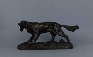 Antique Imperial Russian Iron Cast Kasli Figurine Of A Hunting Dog Circa 1902