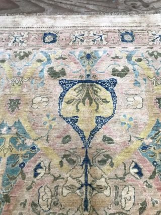 Antique Look Handmade Art And Craft Natural Dye Rug Carpet SIZE: 277x171 Cm 10