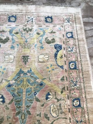 Antique Look Handmade Art And Craft Natural Dye Rug Carpet SIZE: 277x171 Cm 11