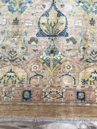 Antique Look Handmade Art And Craft Natural Dye Rug Carpet SIZE: 277x171 Cm 4