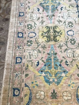 Antique Look Handmade Art And Craft Natural Dye Rug Carpet SIZE: 277x171 Cm 5