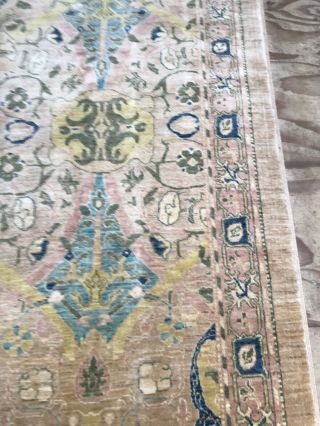 Antique Look Handmade Art And Craft Natural Dye Rug Carpet SIZE: 277x171 Cm 7